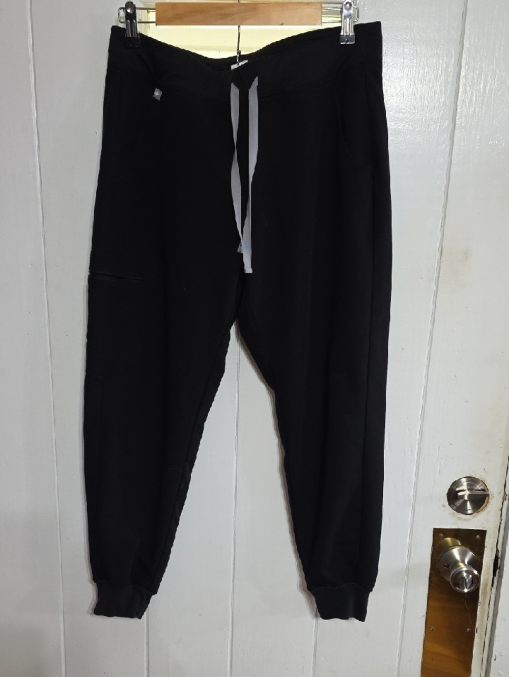 Figs Technical Collection Women's Scrub Pants Joggers Black Drawstring Pockets M